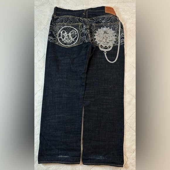 RMC rangy mountain company jeans men’s 42 SyncBlue design Tokyo Japan red monkey - Picture 2 of 14